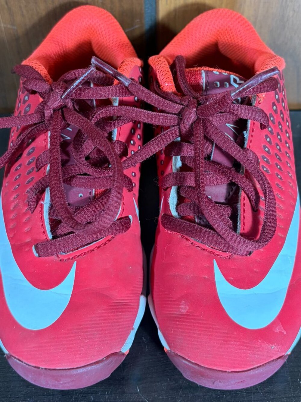 Nike Vapor Ultrafly 2 Keystone Baseball/Softball Cleats Youth Sz 10C Red/White